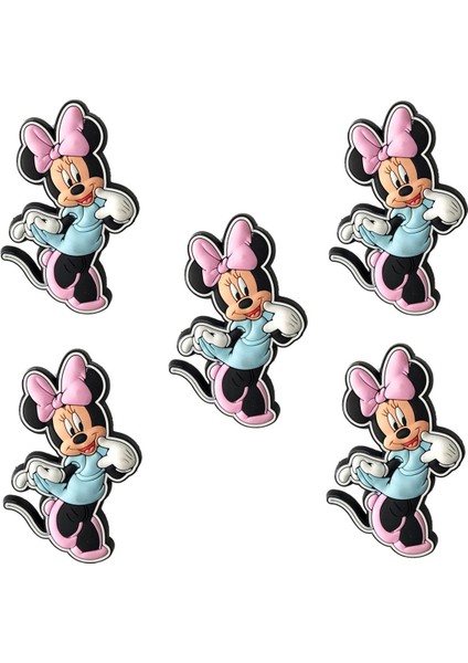 5 Adet Çocuk Odası Mobilya Kulp Dolap Düğme Mini Mouse