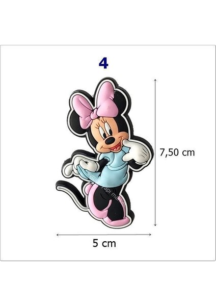5 Adet Çocuk Odası Mobilya Kulp Dolap Düğme Mini Mouse