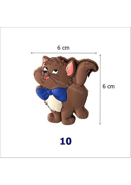 5 Adet Çocuk Odası Mobilya Kulp Dolap Düğme Kahve Kedi fiyatları