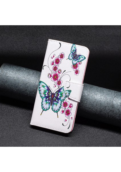 iPhone 15 Pro Desen Baskı Pu Deri Stand Cüzdan Kılıfı (Yurt Dışından)