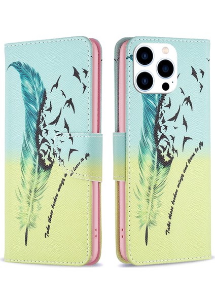 iPhone 15 Pro Pu Deri Cüzdan Kılıfı, Damdan Önleme Telefon Kapağı (Yurt Dışından)