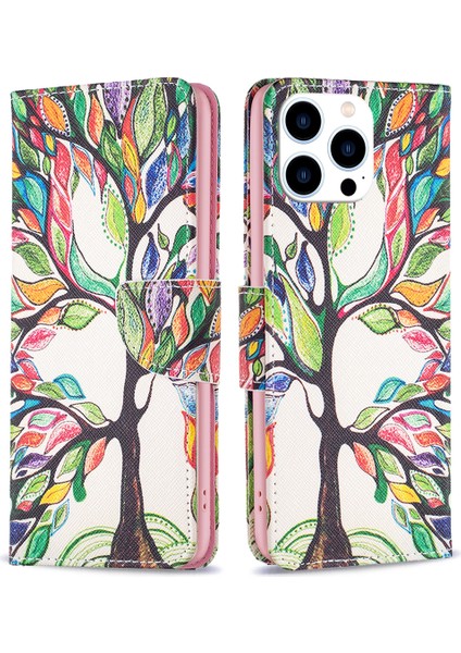 iPhone 15 Pro Pu Deri Cüzdan Kılıfı, Damdan Önleme Telefon Kapağı (Yurt Dışından)