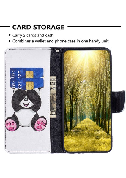 iPhone 15 Pro Desen Baskı Pu Deri Stand Cüzdan Kılıfı (Yurt Dışından)