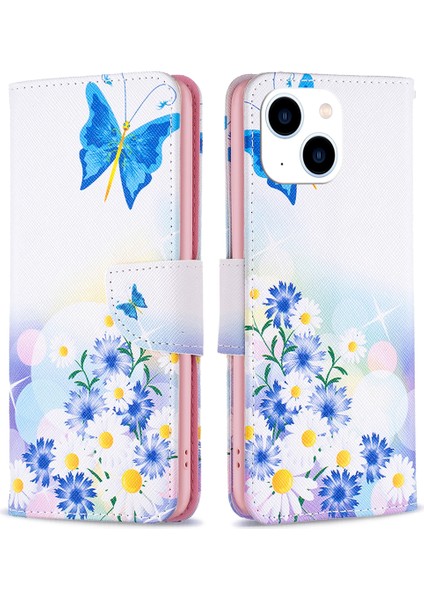 iPhone 15 Stand Cüzdan Telefon Kılıfı, Pu Deri + Tpu Telefon Kapağı (Yurt Dışından)