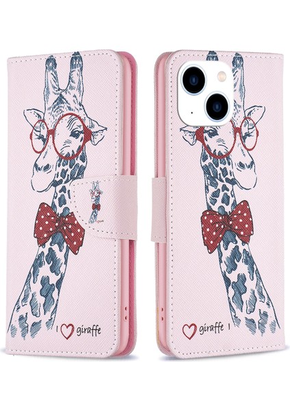 iPhone 15 Stand Cüzdan Telefon Kılıfı, Pu Deri + Tpu Telefon Kapağı (Yurt Dışından)