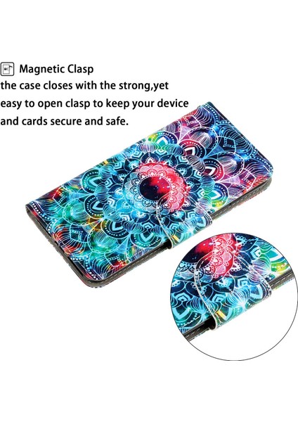 iPhone 15 Cüzdan Kılıfı Pu Deri Çapraz Doku Stand Telefon Kapağı Kayış (Yurt Dışından)