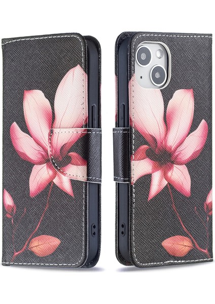 iPhone 15 Cüzdan Telefon Kılıfı, Stand Pu Derisi +Tpu Telefon Kapağı (Yurt Dışından)