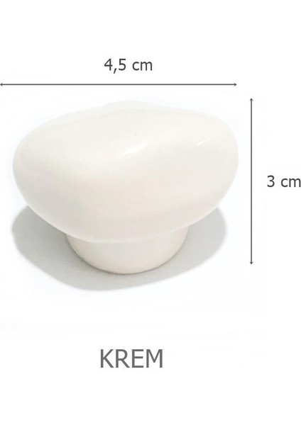 5 Adet Porselen Krem Taş Düğme Tek Vidalı Mobilya Dolap Kulp fiyatları