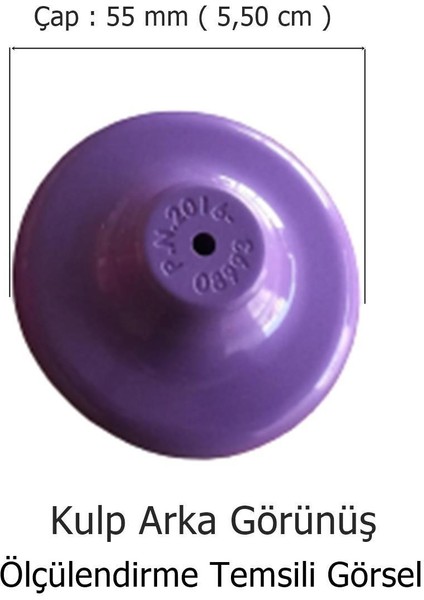 5 Adet Çocuk Odası Tekli Düğme Mobilya Kulp Çap 55 mm Kırmızı
