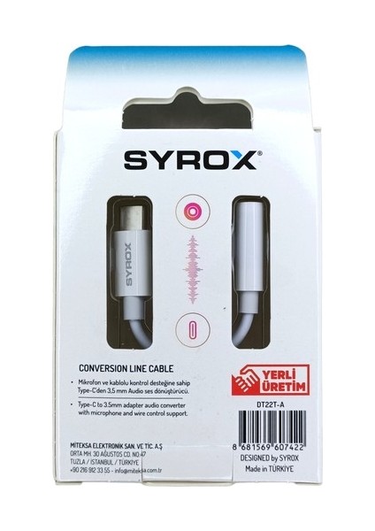 Poco X5 Pro 5g Uyumlu Type-C To 3.5 mm Jack Kulaklık Çevirici Aux Dönüştürücü Adaptör