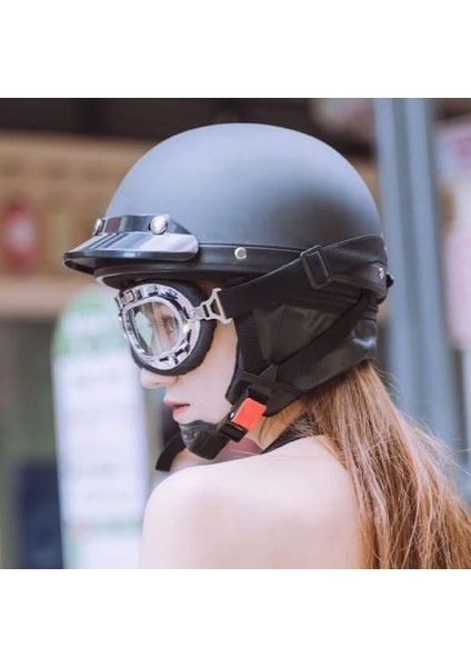 Harley Retro Binicilik Abs Yarım Kask (Yurt Dışından)