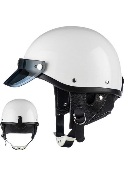 3c Japon Tarzı Vintage Harley Motosiklet Kask Kepçe Kask (Yurt Dışından)