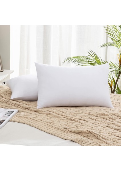 Iz Concept 2li Set Smooth Kirlent Iç Yastığı 35X45 cm Antibakteriyel Silikon Dolgulu - 35X45 Throw Pillow 2 Pack