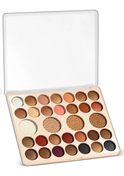 32 Renkli Vurgulayıcı Göz Farı Yüksek Pigmentasyon Kadifemsi Doku Toprak Tonları Eyeshadow Palette