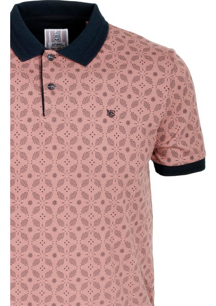 Erkek Gül Kurusu Slim Fit Polo Yaka %100 Pamuk Baskılı T-Shirt Ncs Jeasn 1111 fiyatları