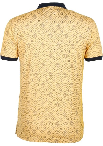 Erkek Sarı Baskılı Slim Fit Dar Kesim Polo Yaka %100 Pamuk T-Shirt Ncs Jeans 1989 fiyatları