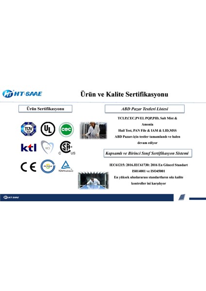 HT-SAAE HT72-166M 455WP Ekonomik Güneş Paneli Half-Cut Monokristal Yüksek Verimli Düşük LID ve PERC Hücresi 9 Busbar