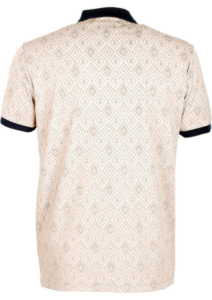 Erkek Taş Baskılı Slim Fit Dar Kesim Polo Yaka %100 Pamuk T-Shirt Ncs Jeans 1989 modelleri