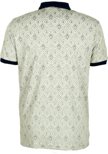 Erkek Haki Baskılı Slim Fit Dar Kesim Polo Yaka %100 Pamuk T-Shirt Ncs Jeans 1989 modelleri