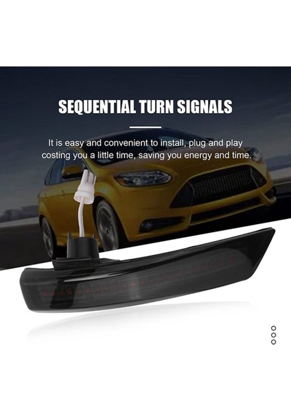 Ford Focus Mk2 Mk3 Mondeo Için 2x Dinamik LED Ayna Göstergeleri Dönüş Sinyali Işığı (Yurt Dışından)