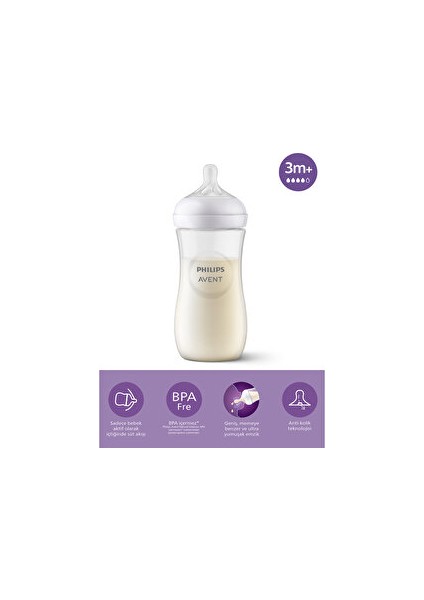 Natural Response Pp Biberon 3+ Ay 330 ml ( 1 Adet )
