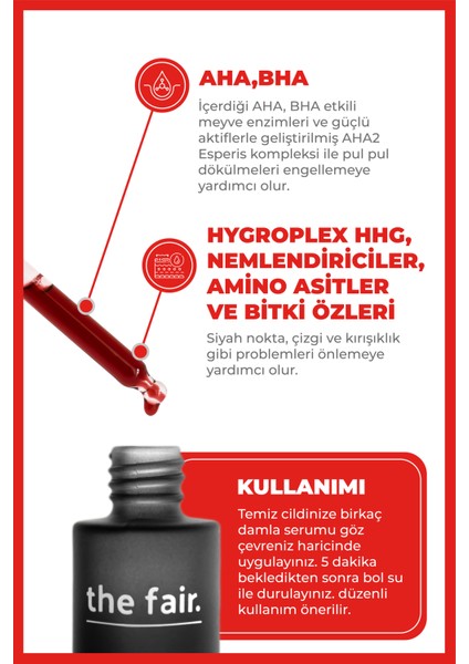 the fair. Yağlı Akneye Yatkın Cilt Temizleme Jeli 150 ml ve Aha Bha Peeling Serum 30 ml