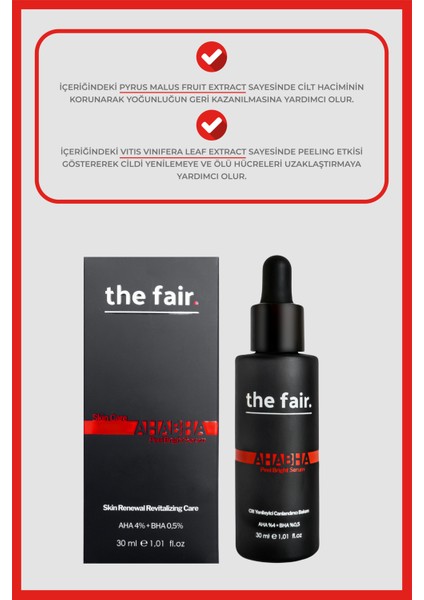 the fair. Yağlı Akneye Yatkın Cilt Temizleme Jeli 150 ml ve Aha Bha Peeling Serum 30 ml