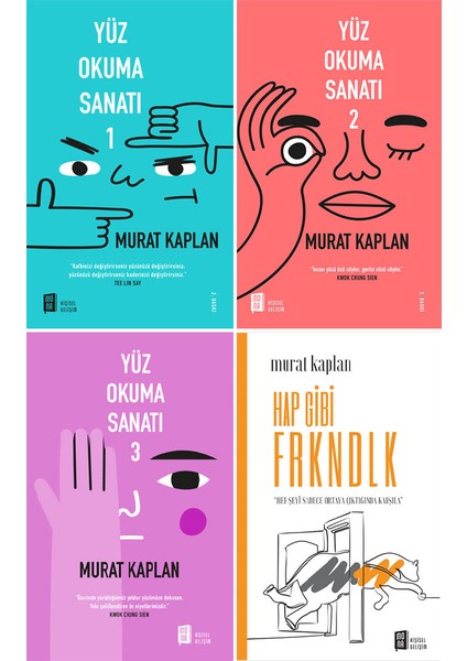 Yüz Okuma Sanatı 1-2-3 - Hap Gibi Frkndlk -  4 Kitap Set - Murat Kaplan