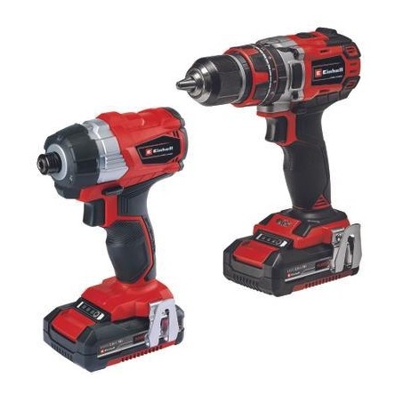 Einhell TP-18V Twin Pack Akülü Matkap ve Vidalama Seti 2X2.0AH 18W Güç ve Anahtarsız Mandren