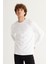 AC&Co / Altınyıldız Classics Erkek Beyaz Slim Fit Dar Kesim Bisiklet Yaka %100 Pamuk Baskılı Tişört 4