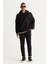 ALTINYILDIZ CLASSICS Erkek Siyah Standart Fit Normal Kesim Kapüşonlu Pamuklu Sweatshirt 2