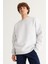 Erkek Kar Melanj Oversize Fit Bol Kesim Pamuklu Içi Polarlı 3 Iplik Bisiklet Yaka Sweatshirt 1