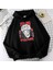 Jujutsu Kaisen Poster Baskılı Siyah Oversize Kapüşonlu Sweatshirt 2