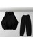 Düz Siyah Sweatshirt-Eşofman Altı İkili Takım 1