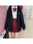 Hello Kitty Head Baskılı Oversize Fermuarlı Siyah Kapüşonlu Hırka 3