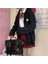 Hello Kitty Head Baskılı Oversize Fermuarlı Siyah Kapüşonlu Hırka 4