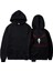 Y2K Valhalla Sırt Baskılı Siyah Oversize Kapüşonlu Sweatshirt 2