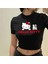 Hello Kitty Baskılı Siyah Crop 1