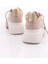 ES854 Kadin Kalin Taban Silver Taş Bağcikli Sneakers Ayakkabi 3