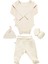 Pure 4 Parça Bebek Uzun Kollu %100 Pamuk Bodysuit Pijama Takımı Yenidoğan Organik Bebek Hediye Seti 1