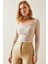 Bej Gögüs Drapeli Kare Yaka Bluz 4KXK2-47697-25 2