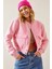 Pembe Çıtçıt Düğmeli Crop Bomber Ceket 3YXK4-47551-20 1