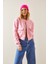 Pembe Çıtçıt Düğmeli Crop Bomber Ceket 3YXK4-47551-20 2