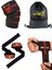 Dex Supports Diz Bandajı (Knee Wraps),spor Bileklik(Wrist Wraps) , Straps (Halter Kayışı), Sackpack 4'lü Set 1