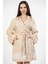 Lima Bej Comfy Classy Kapşonlu Bambu Peştamal Kadın Bornoz/Sabahlık S - M 1