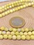Peridot (Zebercet) Taşı Açık Yeşil-Beyaz Alacalı Faset Kesim Yarım Dizi 6mm (18CM Uzunluğundadır) 1