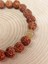 Gold Beril Taşlı Rudraksha Tohum Unisex Bileklik 8mm 3