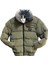 Erkek Slim Fit Şişme Mont Koyu Yeşil 3