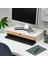 Monitör Yükseltici Meridyendukkan Beyaz Renk 47X26X10 cm Bambu, Çekmeceli Monitör Standı 5