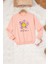 Somon Papatya Baskılı Kız Çocuk Sweatshirt 17014 1
